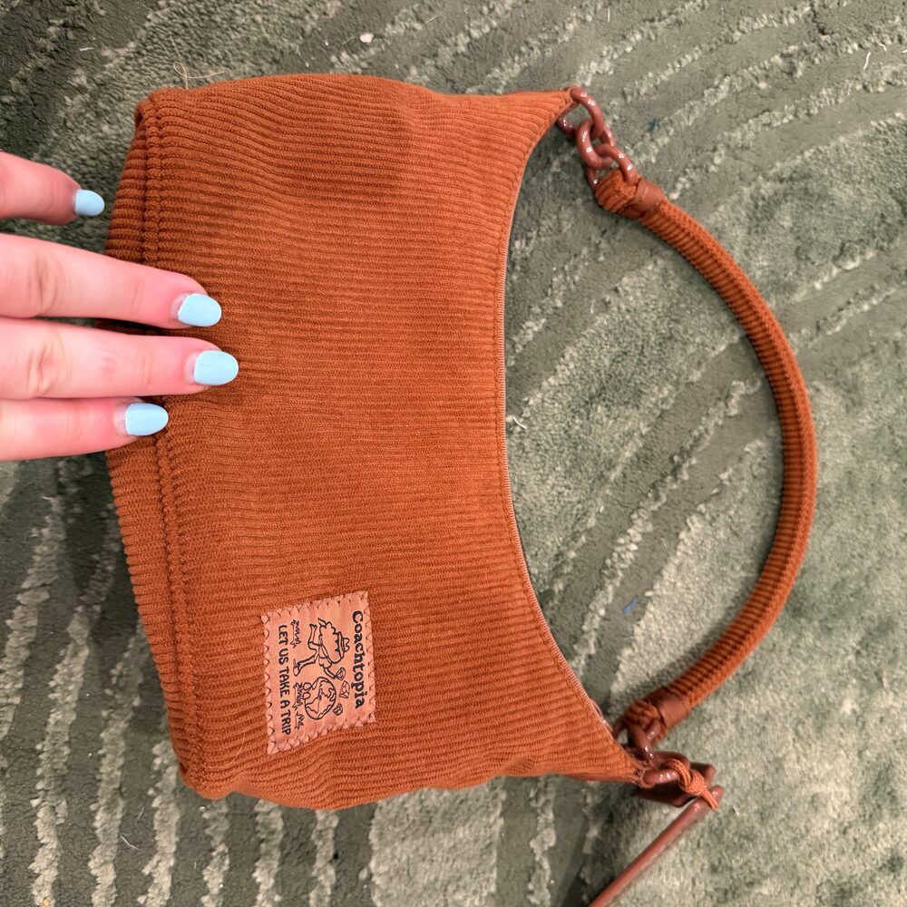 Coachtopia Loop Shoulder Bag in Brown Corduroy